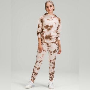 Lululemon All Yours Hoodie & Warm Down Jogger Matching Set in Earth Dye Clay